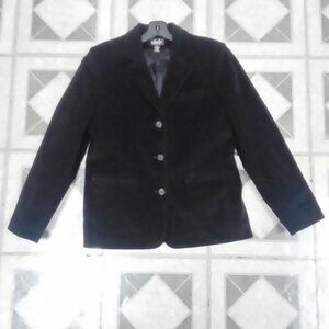 Rafaella Black Corduroy Blazer size 10 PETITE